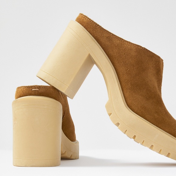 Carry Heels in Came Suede Size 8 - Picture 4 of 14